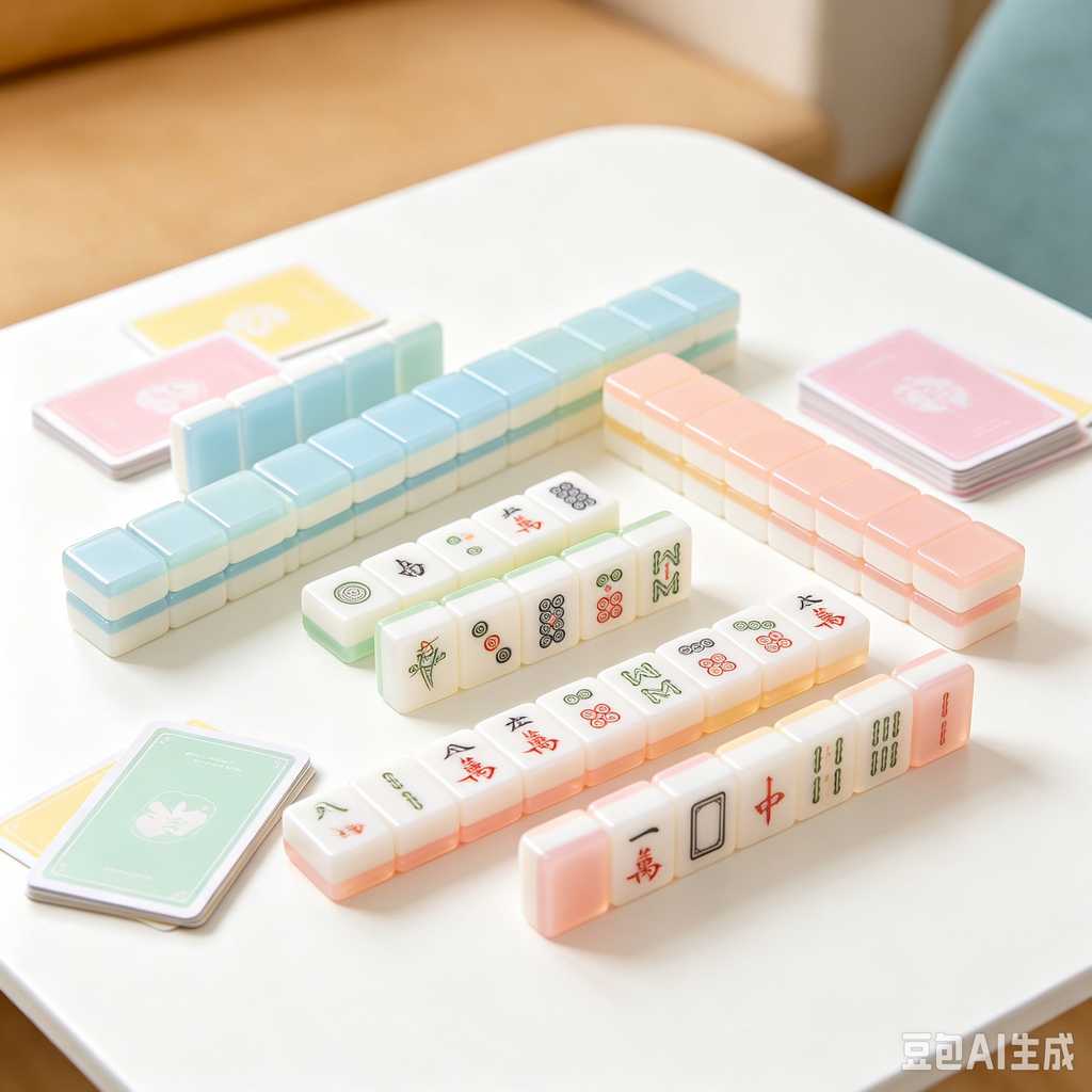 printed logo mahjong set