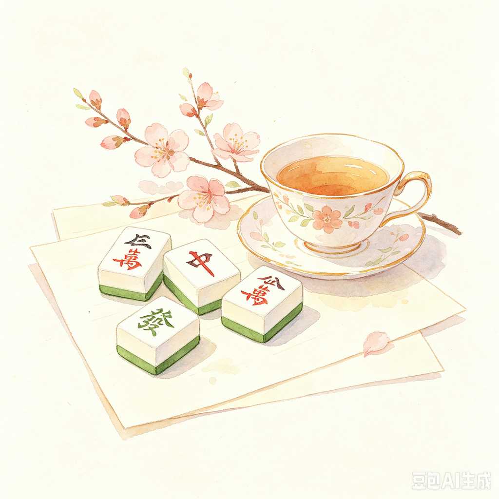 retro vintage mahjong set